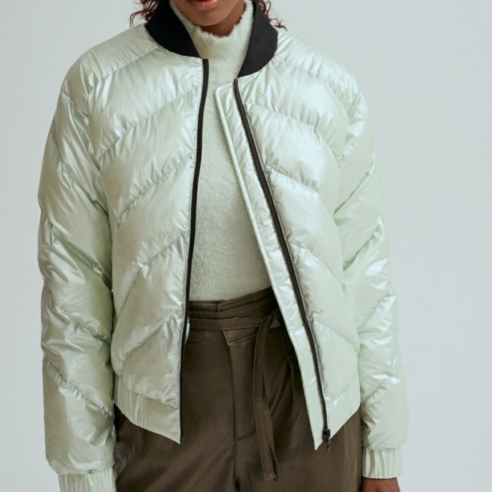 Noize amber metallic vegan jacket NWT